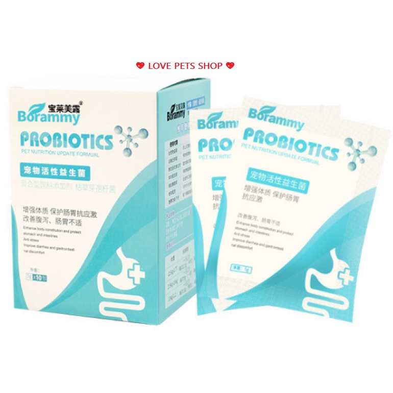 MEN TIÊU HOÁ, MEN VI SINH CHỐNG TIÊU CHẢY CẤP CHO CHÓ MÈO BORAMMY - LOVE PETS SHOP