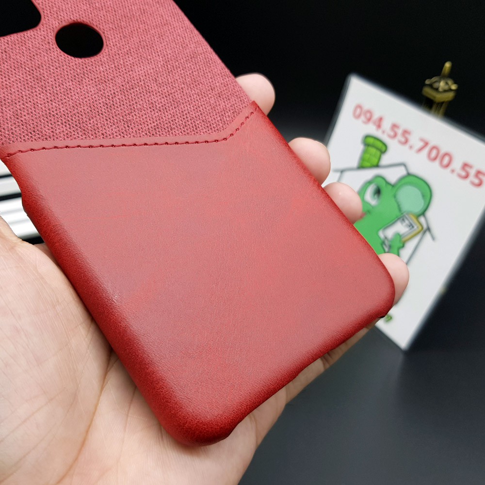 [Cao Cấp] Ốp Lưng Google Pixel 4A 5G Vải Fabric Phối Da Nhét Tiền Thẻ ATM