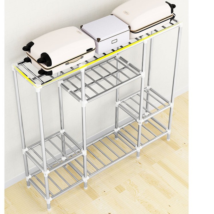 tủ vải 3 buồng đựng quần áo khung thép siêu bền 1m3