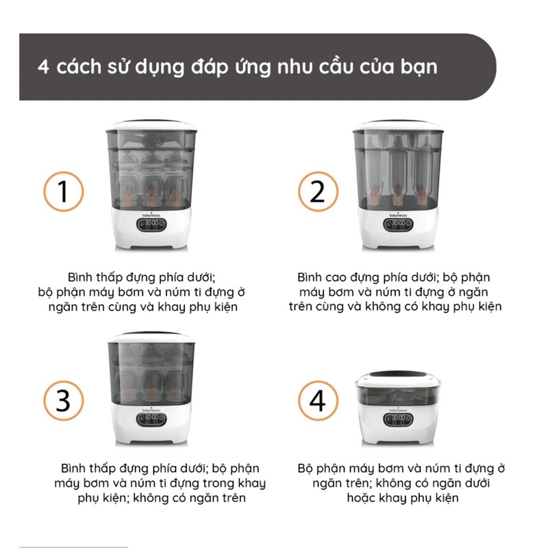 Máy tiệt trùng sấy khô Baby Brezza - Bảo hành 12 tháng