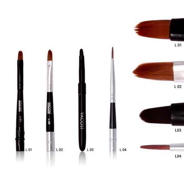 Bộ 8 Cọ Viền Mắt Môi Vacosi Lip & Eyeliner Brush L03