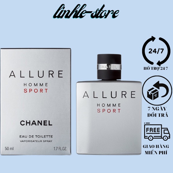 Nước hoa Nam Allure Homme Sport 100ml,lưu hương lâu nam tính mạnh mẻ.