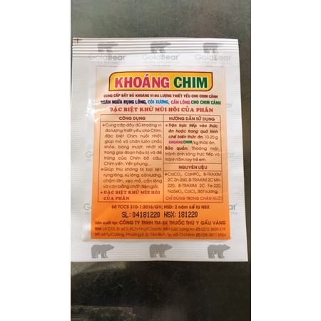 Khoáng chim gấu vàng 10gram