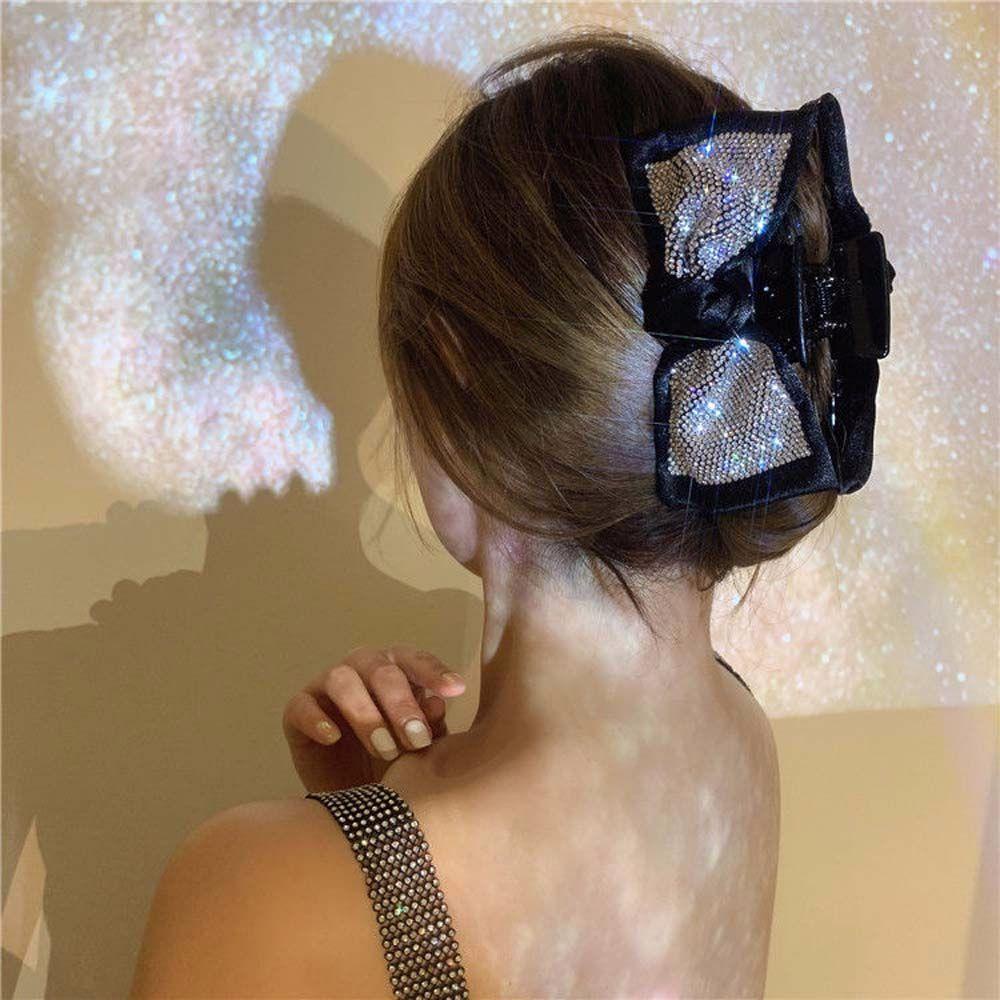 Kẹp Tóc Hình Nơ Màu Trắng Đen Ngọt Ngào WMES15H