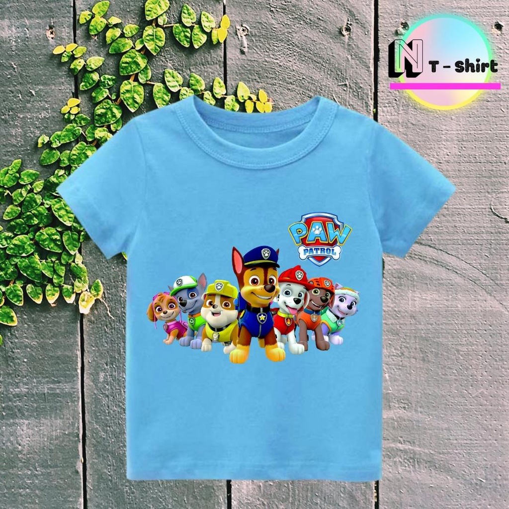 Áo thun bé trai và bé gái in hình Đội chó cứu hộ Paw Patrol, Áo cotton xịn mặc mát thoải mái NTshirt 01
