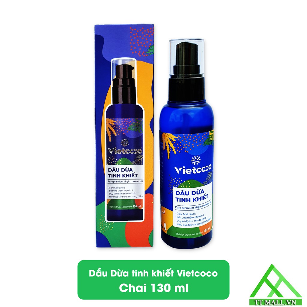 Dầu Dừa Tinh Khiết Vietcoco 130ml - Chai Xịt - Dùng Dưỡng Tóc