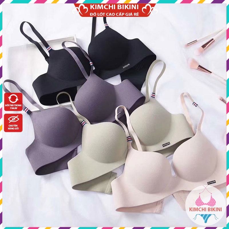 ÁO LÓT SU ĐÚC NÂNG NGỰC THÔNG HƠI KHÔNG GỌNG CHỐNG HẰN MỠ KIMCHIBIKINI bra nữ không gọng nâng ngực tạo khe AL024 | BigBuy360 - bigbuy360.vn