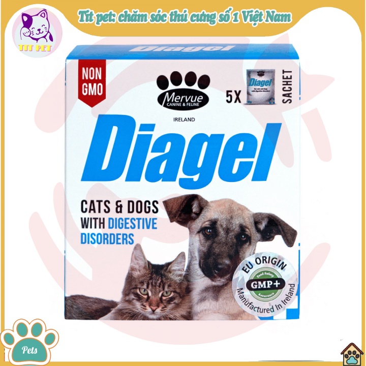 [Giá 1 gói]Diagel Thức Ăn Bổ Sung Hỗ Trợ Tiêu Chảy Và Táo Bón Ở Chó Mèo