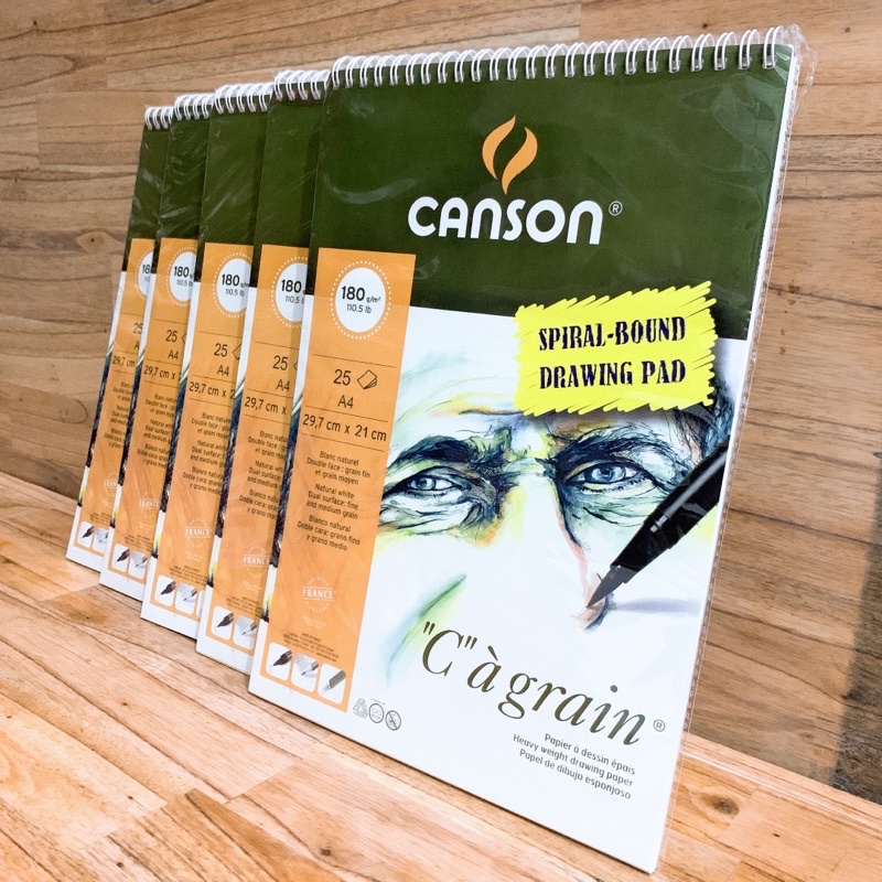 [CANSON] Sổ vẽ / Tập ký hoạ Canson size A4 120gsm/ 180gsm