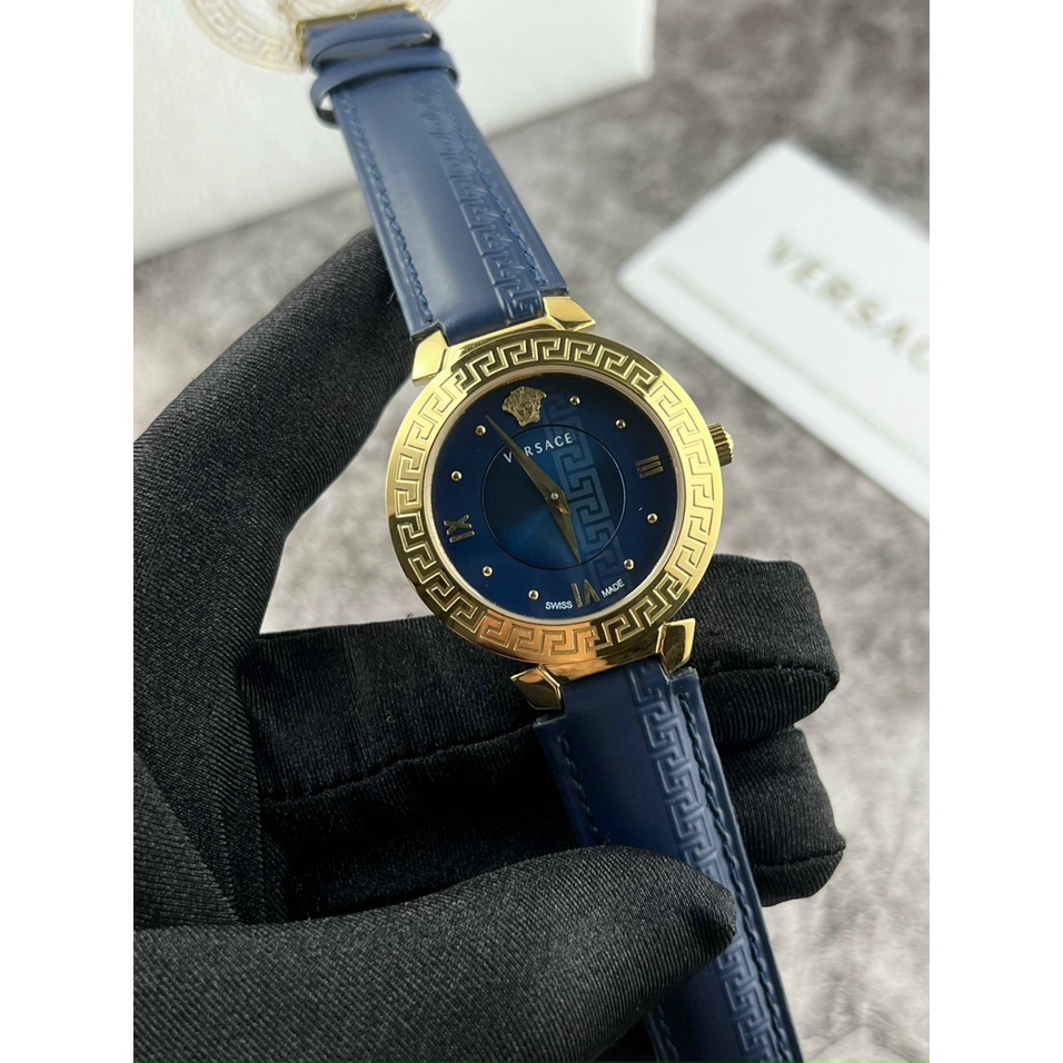 [Full Box] Đồng hồ Versace Daphnis Blue nữ cao cấp -Máy quazt-  36mm- Bảo hành 24 tháng