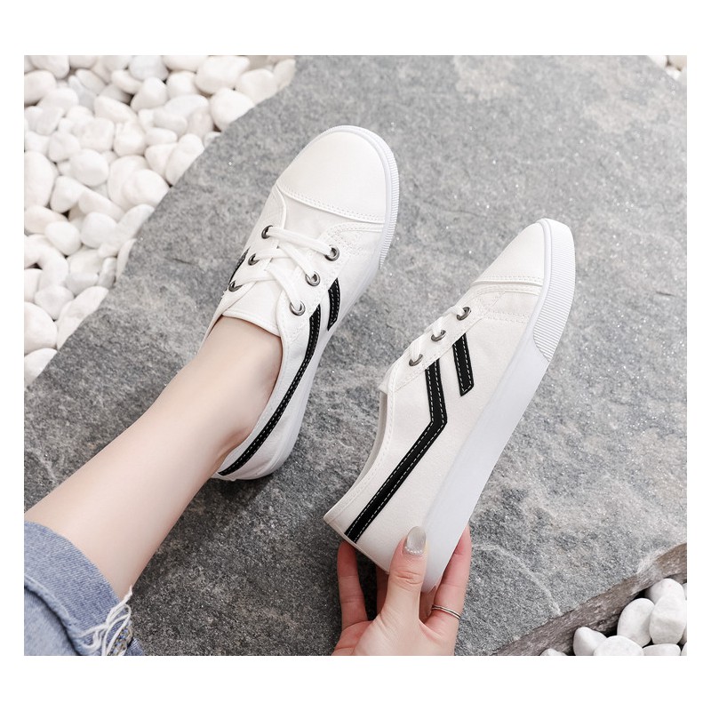 Giày nữ | giày lười vải nữ kiểu dáng thể thao đơn giản, mạnh mẽ | slip on G975DT | BigBuy360 - bigbuy360.vn