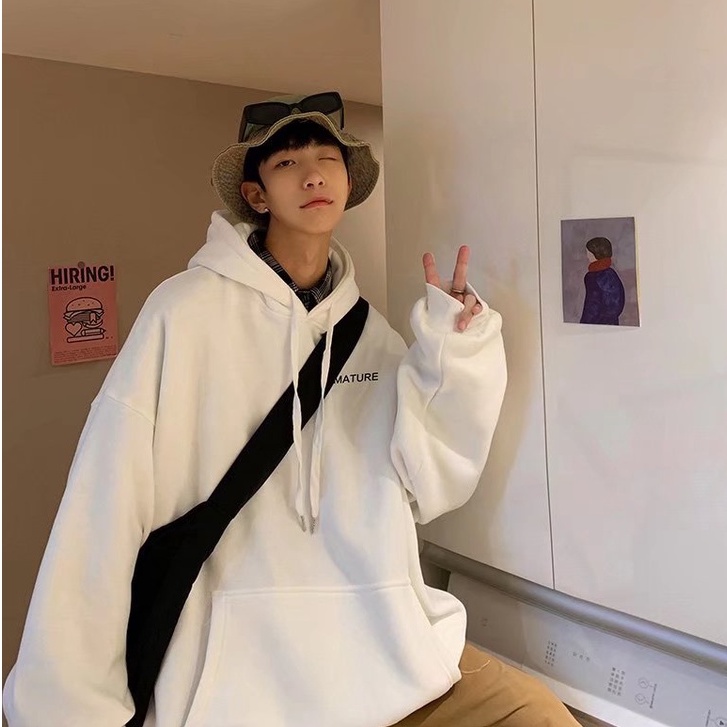 Áo Hoodie Dáng Rộng Đơn Giản Thời Trang Hàn Quốc Cho Nam áo hoodie unisex