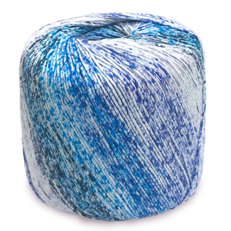 Cuộn Dây Cotton 8 Sợi Màu Cầu Vồng Đan Khăn Choàng Thủ Công 40g