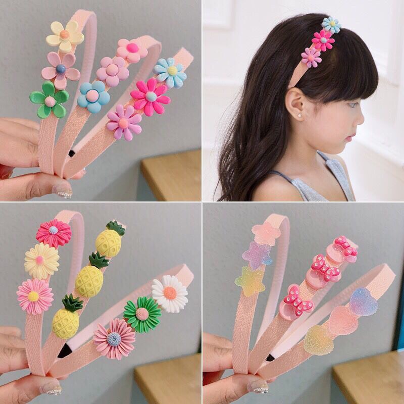 BỜM CÀI TÓC HOA QUẢ HOẠT HÌNH SIÊU CUTE