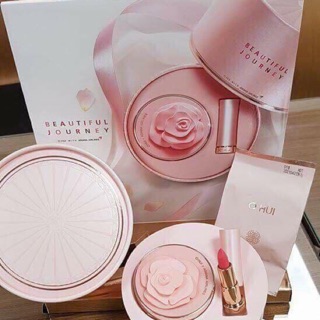 Set Phấn Nước Và Son OHUI Ultimate Cover Moisture Rose Petal Edition