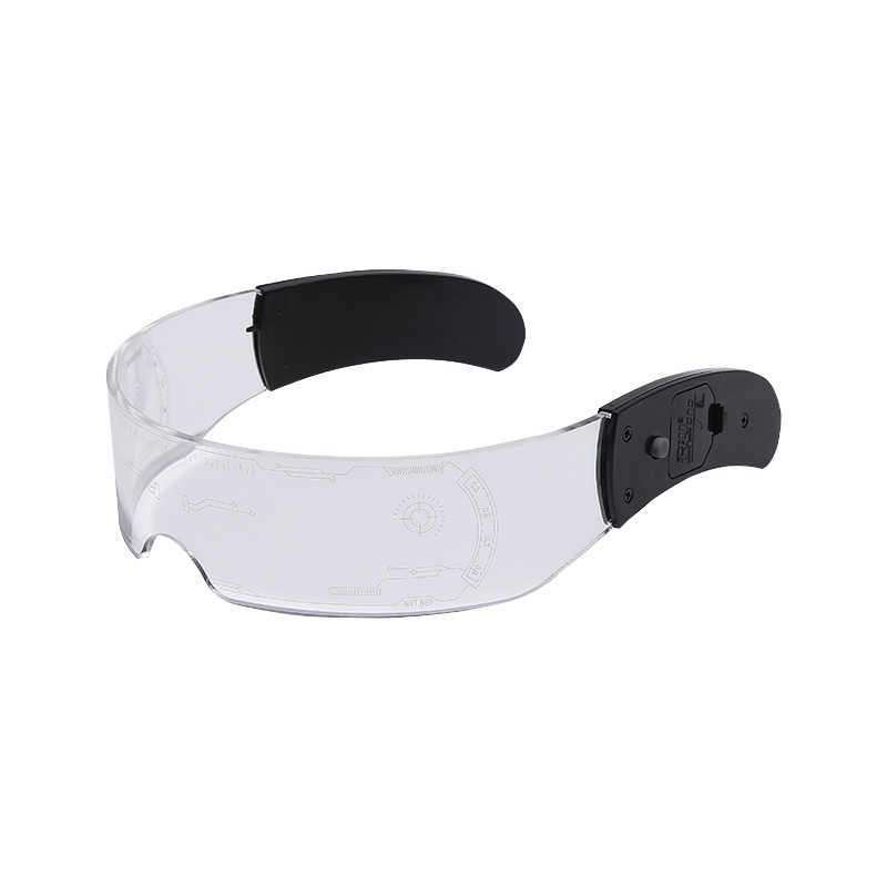 Mắt kính 19903 có đèn LED dạ quang phong cách punk công nghệ cao thời trang hip hop độc đáo