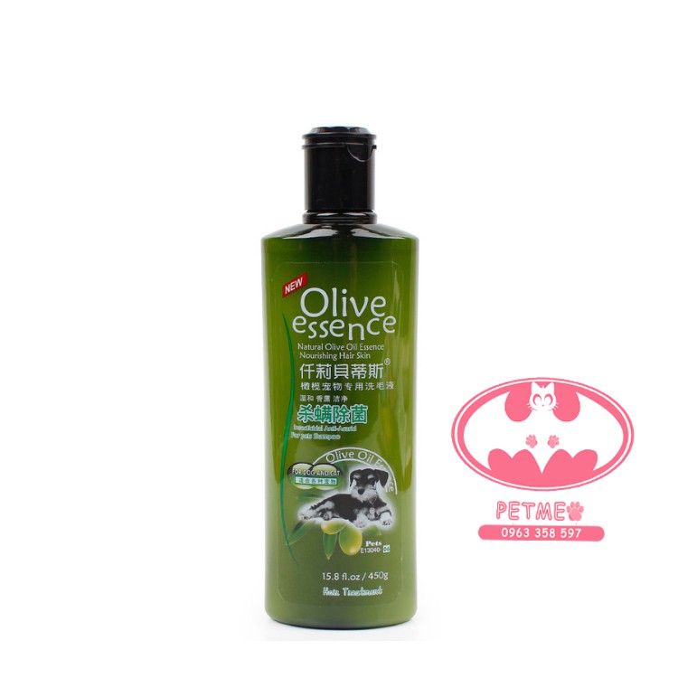 Sữa tắm cho chó mèo OLIVE dưỡng lông 450ml (4 loại đa công dụng) - Petmeo