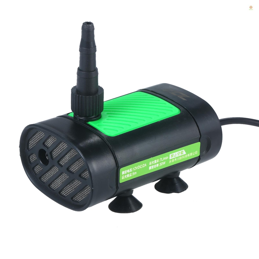 Máy Bơm Nước 12V DC 30W 7L/Min Với Vòi Nâng Cao 3 Kích Thước Cho Bể Cá Thủy Sinh