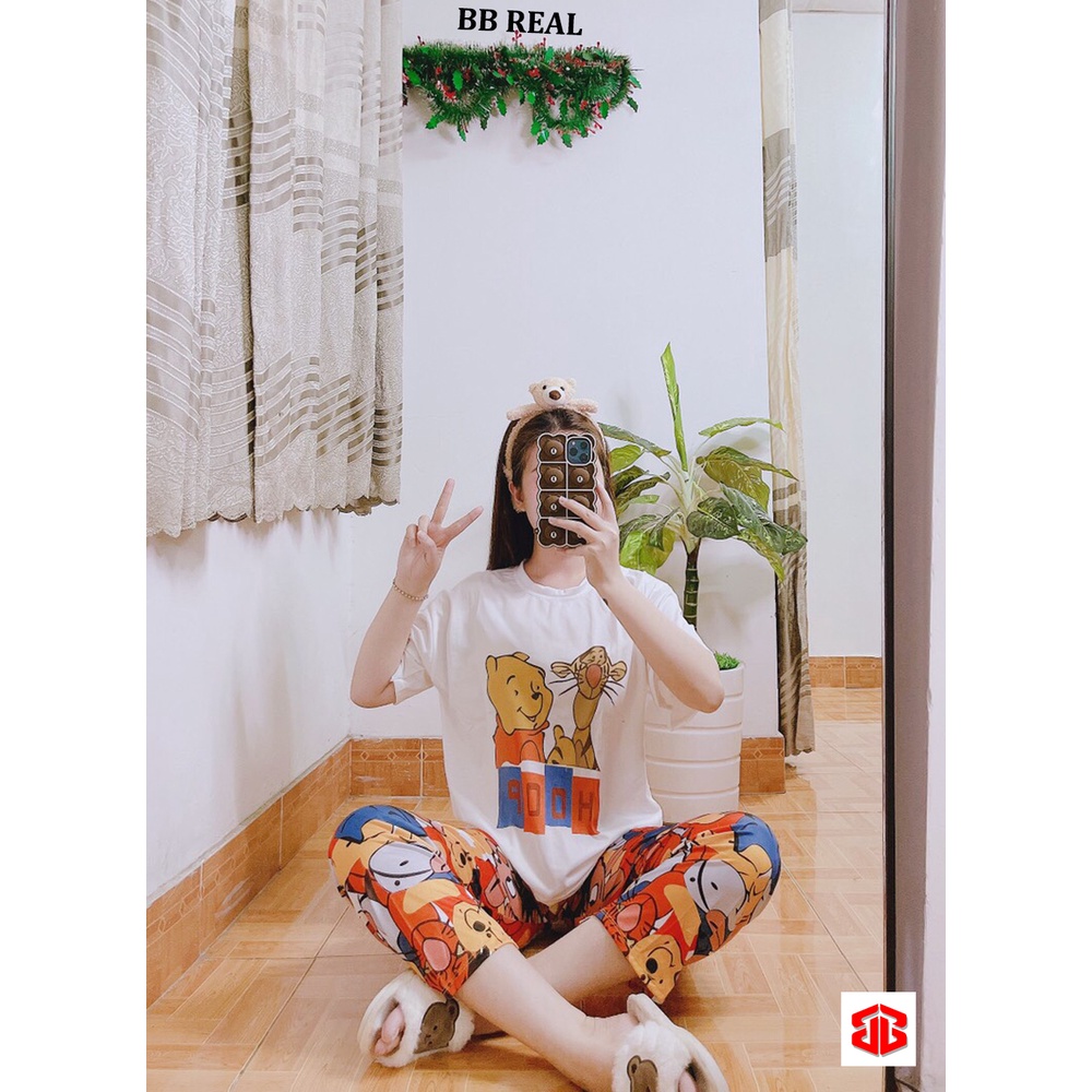 Đồ Bộ Mặc ở Nhà Bộ Đồ Ngủ Nữ Quần Dài Pijama Thun Lạnh Đẹp [CODE 33-36] Freesize Từ 45-60Kg - BB REAL