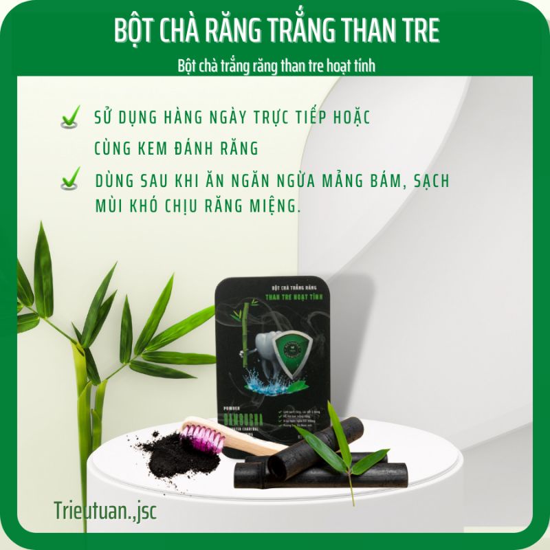 Bột Chà Trắng Răng Than Tre Hoạt Tính Bambucha