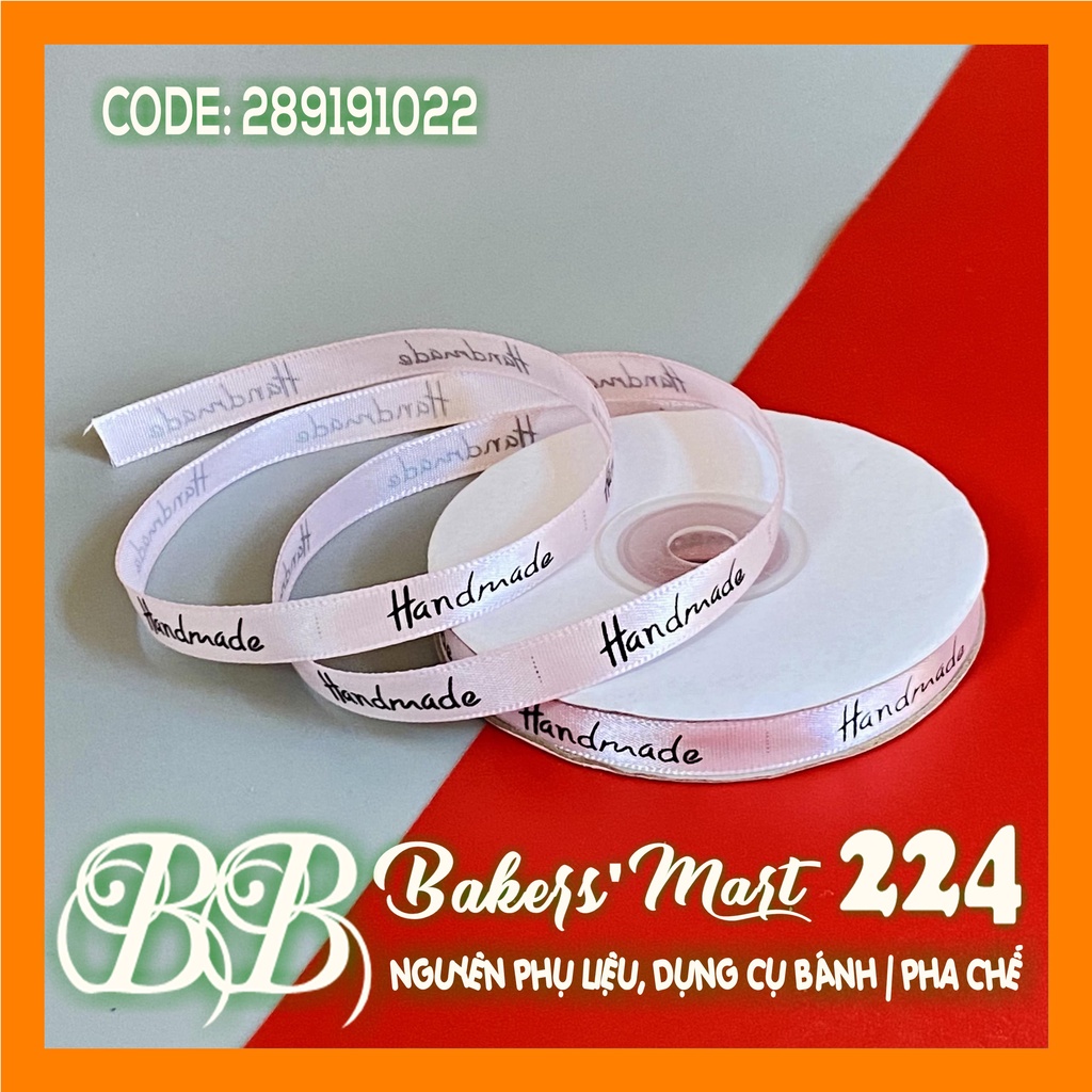 Ruy băng lụa HANDMADE cao 1cm - Màu HỒNG NHẠT - 1 cuộn (1cmx20m)