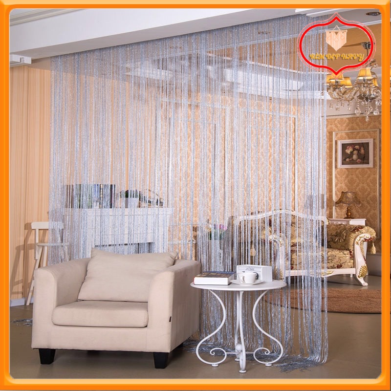 Rèm Cửa Màn Che Sợi Dù Kim Tuyến Lấp Lánh Sang Trọng Rộng 1m Cao 2m Trang Trí Nhà Cửa HV-05