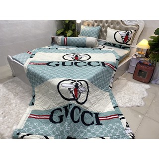 BỘ DRAP THUN HÀN QUỐC CAO CẤP 5 món ( 1 ga + 2 nằm + 1 ôm + 1 mền trần bông)