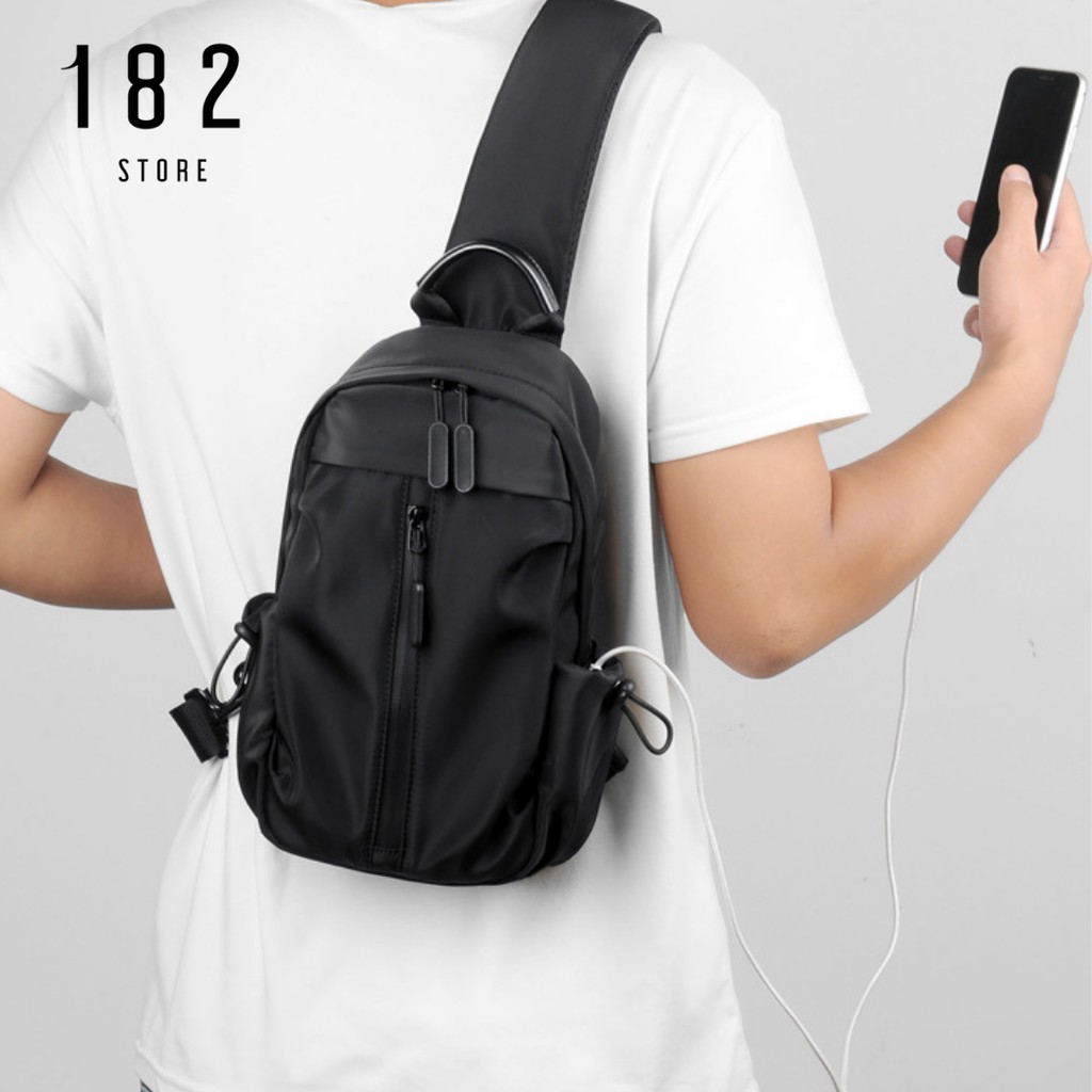 Túi Đeo Chéo Nam Chống Nước Thể Thao Vải Mềm Mịn, Balo Một Quai Ngăn Chứa Rộng Rãi Đựng iPad - The Black Box | BigBuy360 - bigbuy360.vn