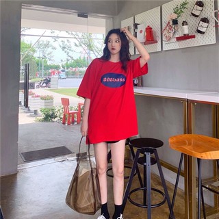 Áo thun nữ 💚𝐅𝐑𝐄𝐄𝐒𝐇𝐈𝐏💚  áo thun nữ form rộng 💙 đỏ BADASS freesize dáng rộng, mềm mịn, thoáng mát