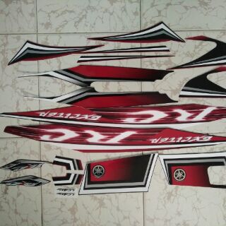 Bộ tem yamaha exciter 135 2010 đỏ đen