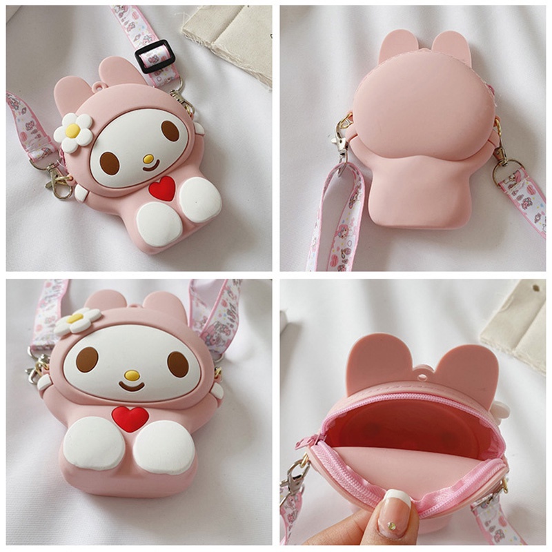 Túi Đeo Chéo Silicon Mini Dễ Thương Cho Bé