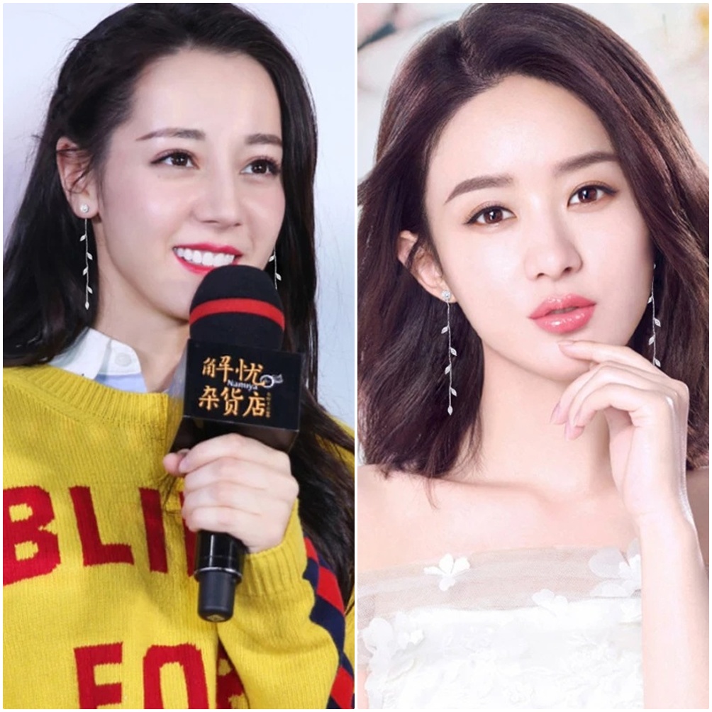 Khuyên tai tiệc dây lá đá nữ tính sang trọng DL326