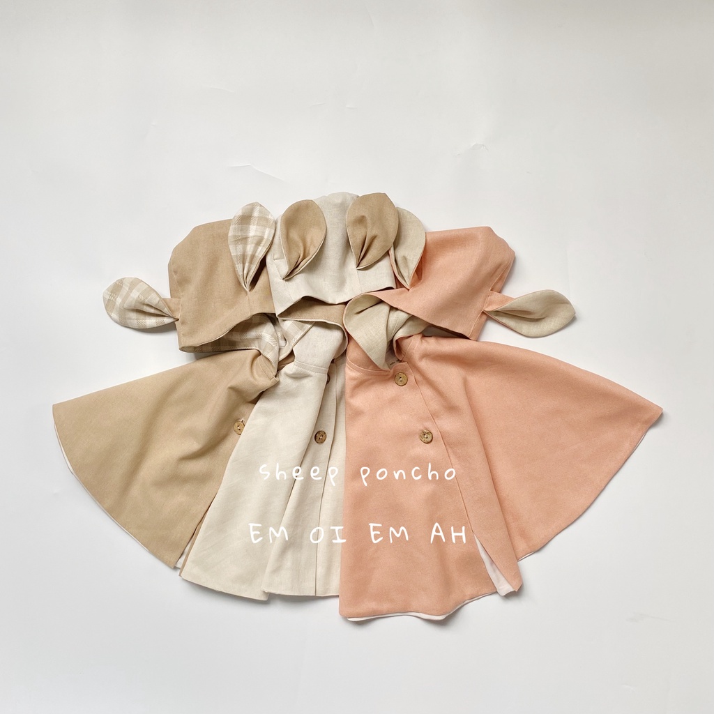 Áo choàng Poncho cho bé - SHEEP (mẫu tai cừu)