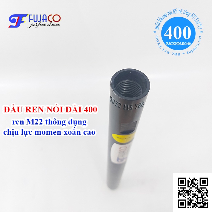 Khẩu nối dài mũi khoan rút lõi bê tông 400 mm - FUJACO