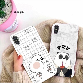 ốp nhựa 5d iphone 5/6/XS - IP5,IP6, IPX,XS MAX in hình gấu brown