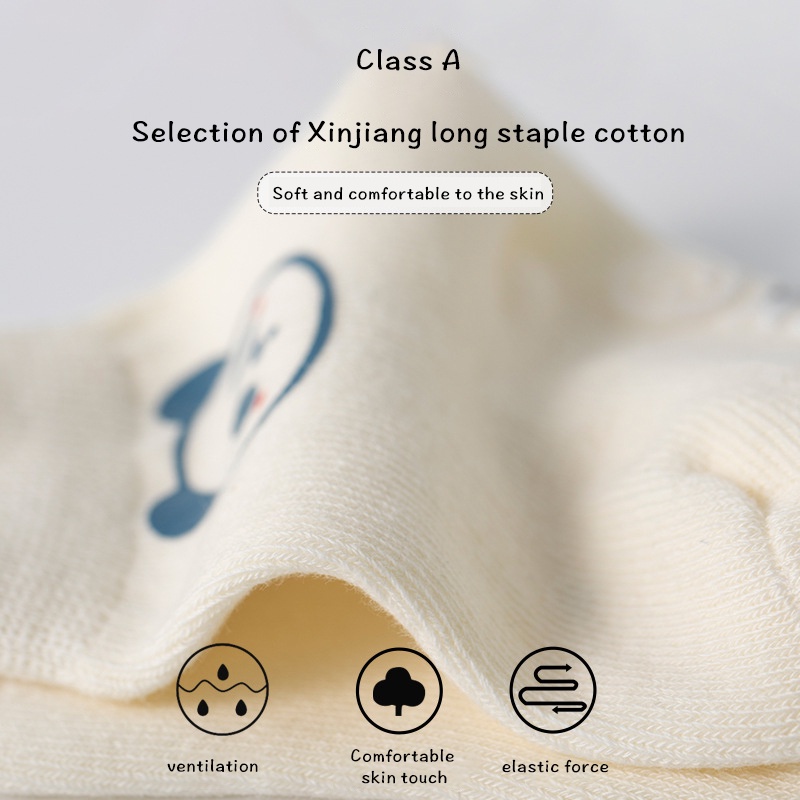 Vớ Cotton Cổ Cao Chống Trượt In Họa Tiết Hoạt Hình Dễ Thương Thời Trang Thu Đông Cho Bé