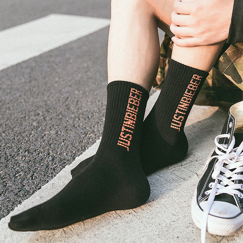 Tất Nam Nữ Off White Cao Cổ - Vớ Unisex Cao Cổ Phong Cách Hàn Quốc