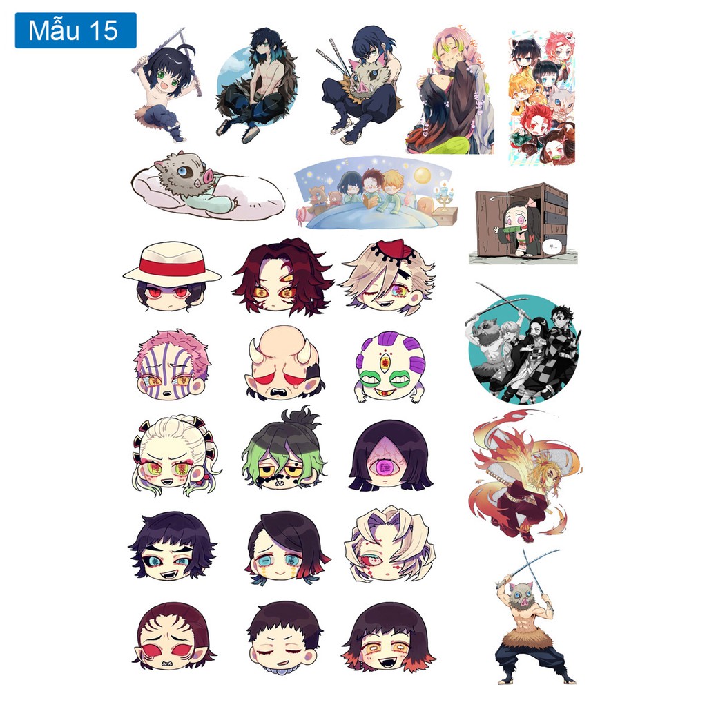 Sticker / hình dán anime Kimetsu No Yaiba / Trụ cột/ Thanh Gươm Diệt Quỷ