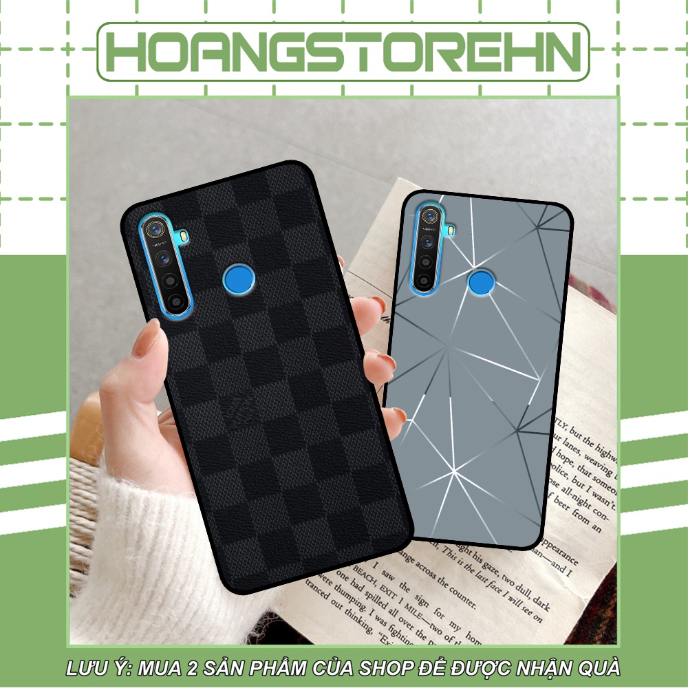 Ốp Realme 5 / 5I / 5 Pro / C3 In Hình Thương Hiệu Lv, Họa Tiết Xanh Bạc Siêu Đẹp