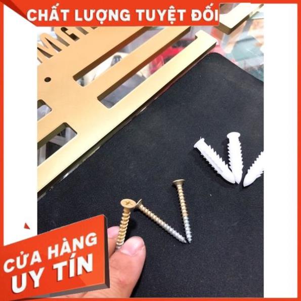 Giá treo huy chương bóng đá 58x17 sơn màu Rich Gold, Tặng kèm vít sơn đầu và nở nhựa
