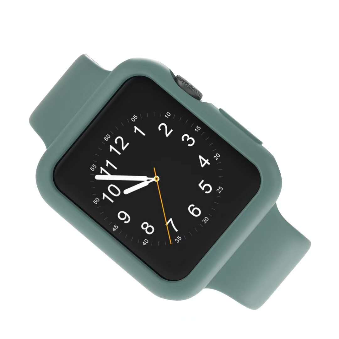 Silicone Vỏ Silicon Mềm Bảo Vệ Cho Đồng Hồ Thông Minh Apple Watch Series 3 4 5 Se 6 44mm 40mm 42mm 38mm