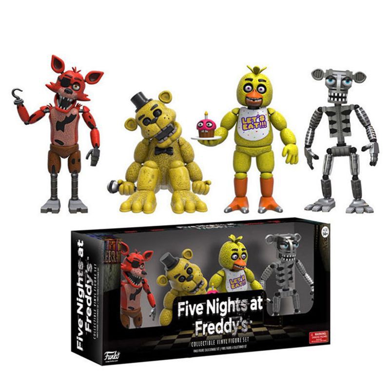 Set 4 Mô Hình Nhân Vật Game Five Nights At Freddy 's Pizza