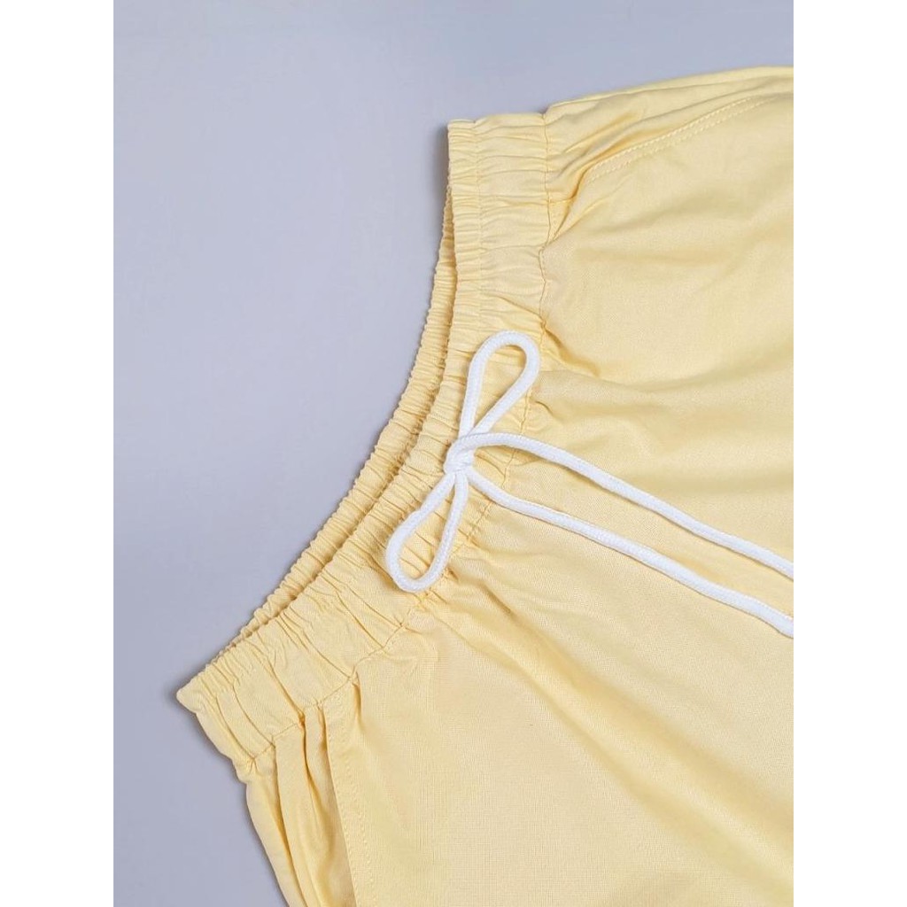 Quần short nữ vải ford lưng thun , Quần vải nữ màu pastel Ghp-Garment