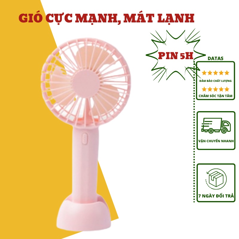 Quạt mini cầm tay tích điện có chế độ phun sương siêu mát kèm sạc