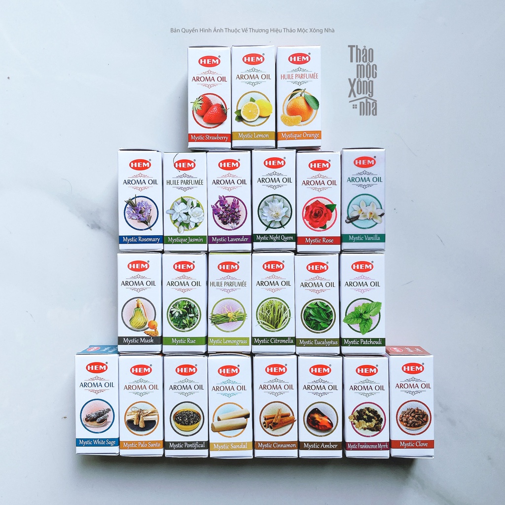 Tinh Dầu HEM MYSTIC Cao Cấp - Xông Phòng Thư Giãn, Thanh Tẩy Bản Thân - THẢO MỘC XÔNG NHÀ