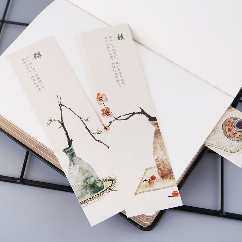 Hộp giấy đánh dấu trang sách phong cách Trung Hoa