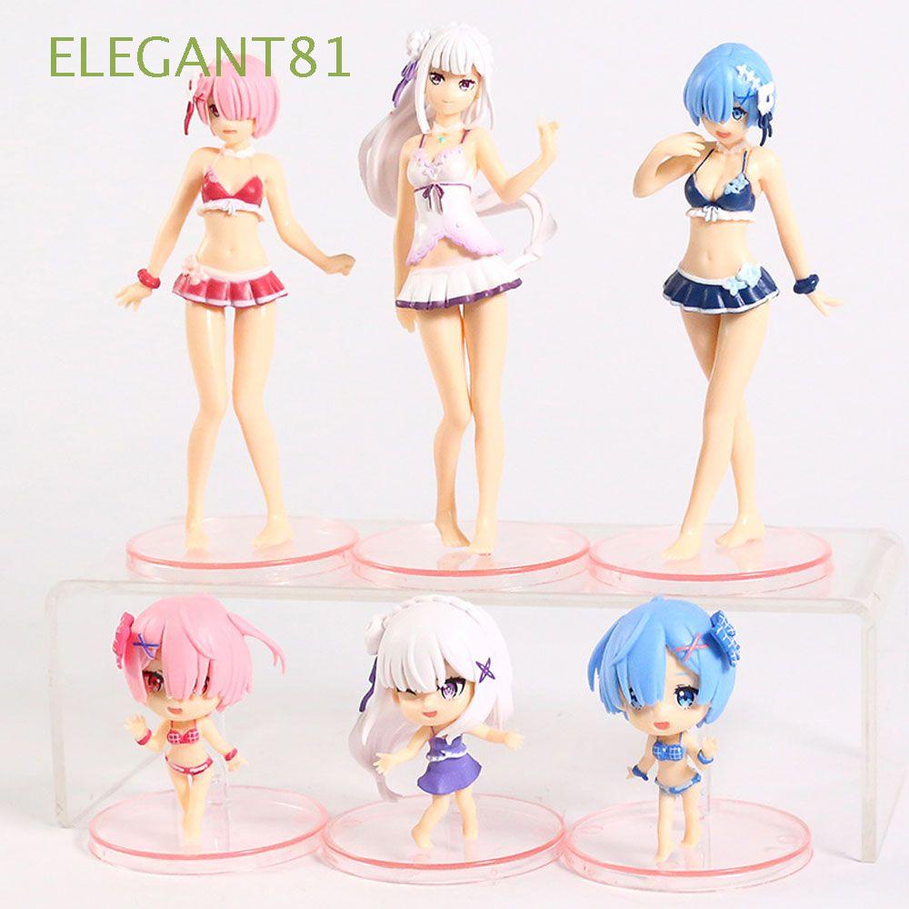 Set 6 Mô Hình Đồ Chơi Nhân Vật Rem Trong Phim Hoạt Hình &quot;Re: Life In A Different World&quot; Bằng Pvc &quot;81