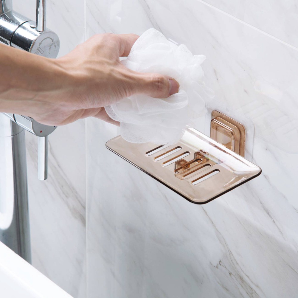Giá Đỡ Xà Phòng / Miếng Bọt Biển Gắn Tường Tiện Dụng Cho Phòng Tắm