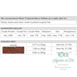 Thức ăn cá Hikari Tropical Micro Pellets
