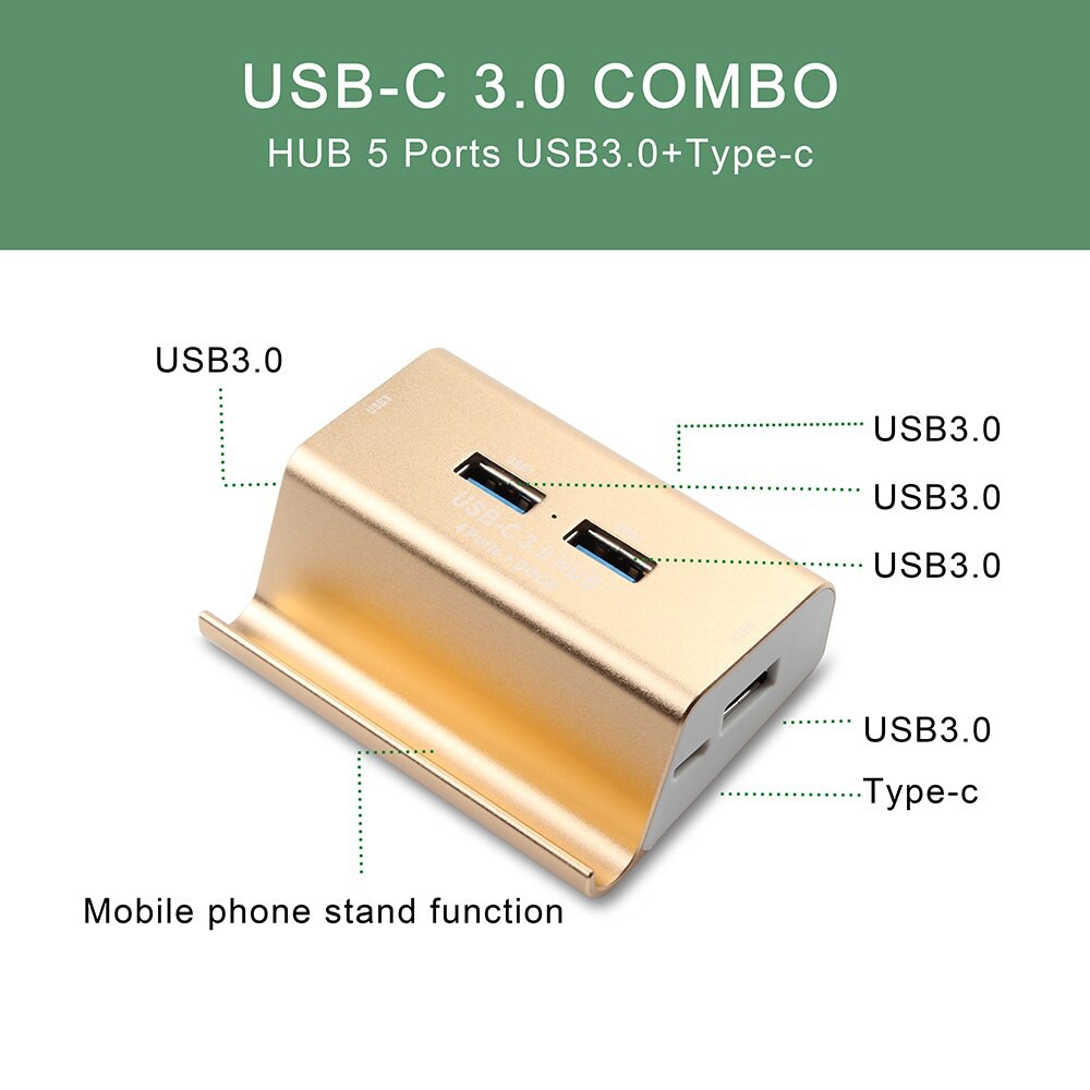 [COD Ready Stock]TypeC USB Hub+USBC+Holder for Phone Adapter Laptop Accessories